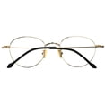 thumbnail image 4 of Tango Optics Round Metal Eyeglasses Frame Luxe RX Stainless Barbara McClintock Black Gold For Prescription Lens -, 4 of 6