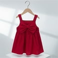thumbnail image 2 of Toddler Girls Dresses Children Kids Baby Sleeveless Bowknot Corduroy Suspender Skirt Outfits Clothes Princess Dresses for Girls Size 2-3T, 2 of 7