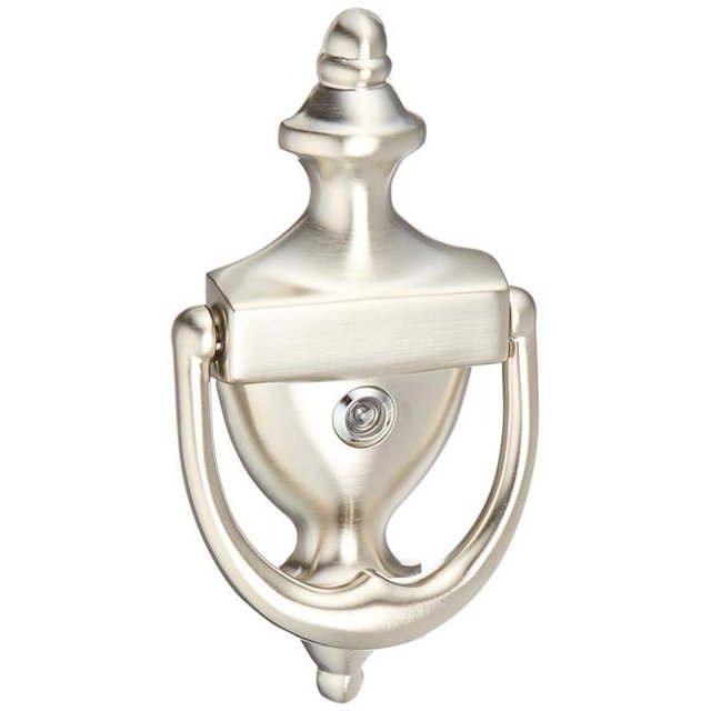 Baldwin 0103056 Colonial Door Knocker, Satin Nickel with Observ-O-Scope