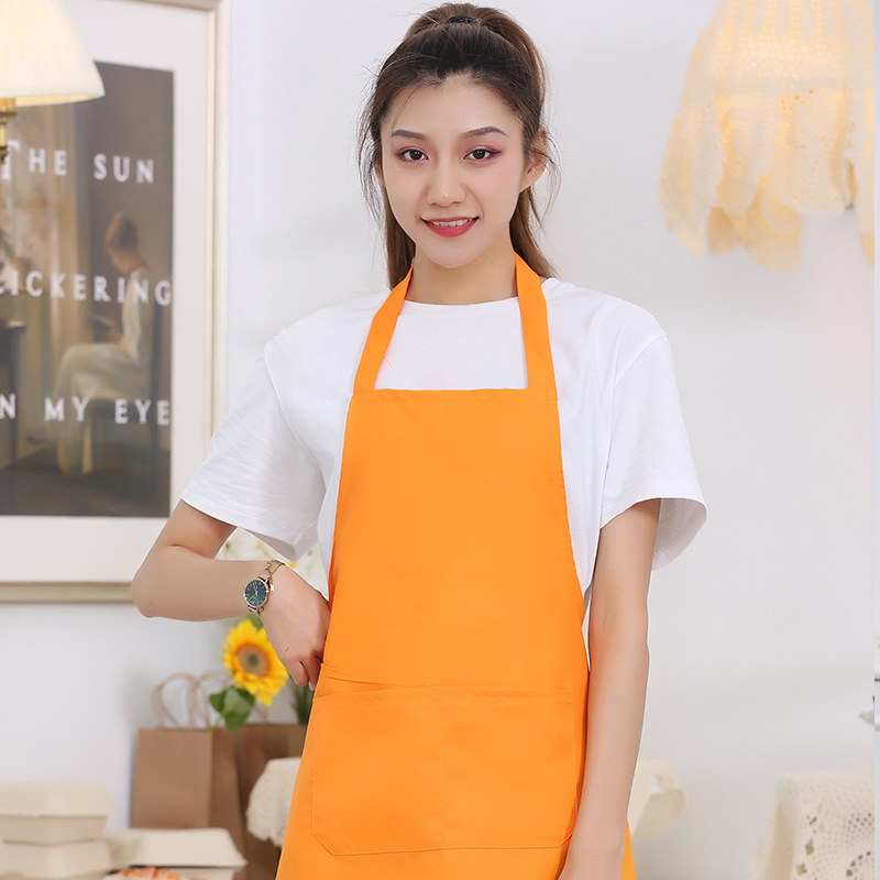 Tablier Cuisine Professionnel - Étanche, 2 Poches, Réglable - Homme/Femme - Coton Doux