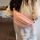 thumbnail image 2 of Riñoneras adecuadas para mujeres y hombres, bolsos tipo mensajero para correr, riñoneras de moda deportiva, color blanco, 2 of 5