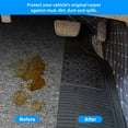 thumbnail image 5 of TeqHome Black Rubber Car Floor Mats - All Weather Deep Dish Automotive Floor Mats, Heavy Duty Trim to Fit Design, Front & Rear Liners for Cars Truck Van SUV, 5 of 8