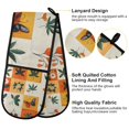 thumbnail image 2 of Yayeee Double Oven Mitt Kitchen Heat Resistant Baking 35" x7" Quilted Glove, Cartoon Plants, 2 of 6