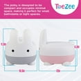 thumbnail image 3 of ToeZee Bunny Toddler Potty Training Toilet Seat - Comfortable Toddler Toilet Seat - Easy to Clean Removable Bowl - Non-Slip Kids Potty Chair - Toddler Potty Seat for Boys & Girls Gray, 3 of 7