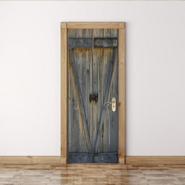 3D Adhesivo Autoadhesivo Etiqueta de Pared Calcomanía de Vinilo Decorativo Casa Habitación Etiqueta de Puerta Murales 1 Soledad Etiquetas engomadas de la puerta de DIY 3D