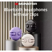 TWS MONSTER EarClip AIRMARS 22Hrs Play, Wireless BT 5.3 Earbuds Stereo, HD Call