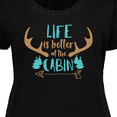 thumbnail image 4 of Inktastic Life Is Better At The Cabin, Deer Antlers, Camping Women's Plus Size T-Shirt, 4 of 5