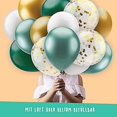 thumbnail image 3 of 60 globos YONGSHENG guirnalda de feliz cumpleaños decoración de cumpleaños oro blanco y verde, 3 of 4