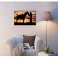 thumbnail image 2 of wall26 - Cowboy Canvas Wall Art - A Cowboy Sitting on His Horse in The Sunset and Swinging a Rope - Gallery Wrap Modern Home Art | Ready to Hang - 12x18 inches, 2 of 3