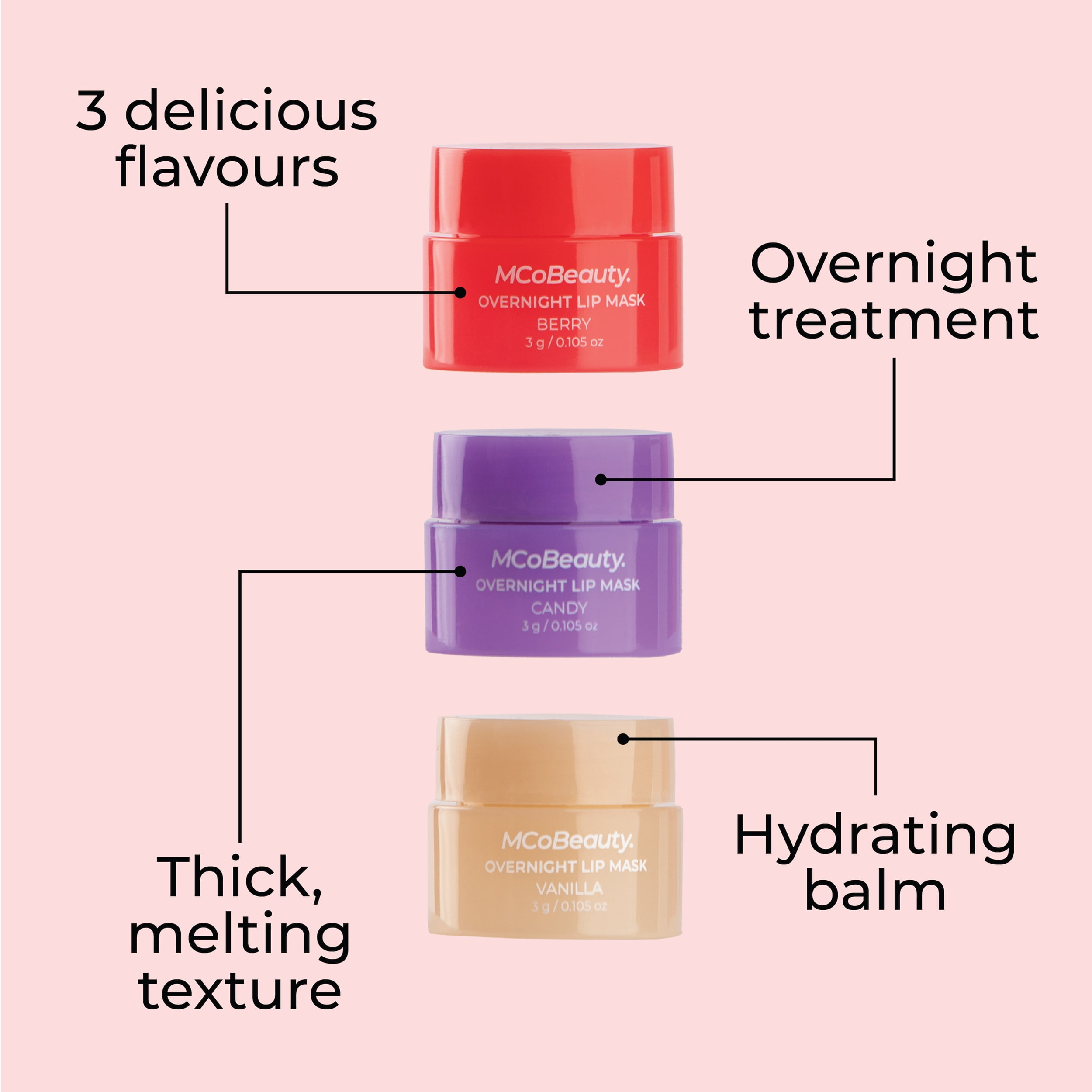 MCoBeauty - Overnight Lip Mask Deluxe Trio