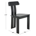 thumbnail image 3 of SAFAVIEH Cayde Classic Wood Solid Dining Bistro Chair, Black, 3 of 13