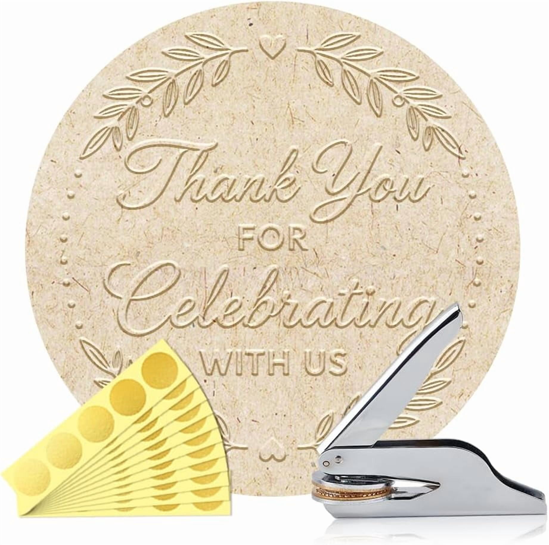 Letter Book Embosser Personalized You're Invited Pattern Book Stamp Durable Library Stamp with Handle Set
