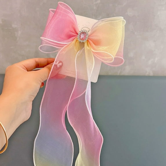 SJENERT-Big Bow Fairy Hair Clips Pink Hair Clips Cartoon Hair Clips Suitable For Adult Girls All Hairstyles(Multicolor3)