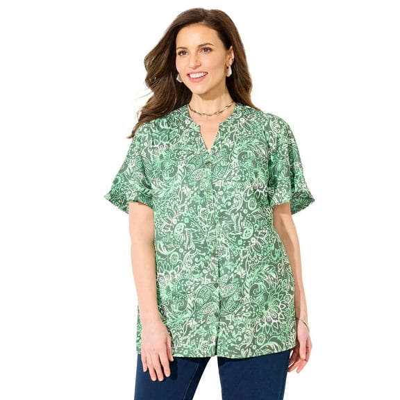 Catherines Women's Plus Size Isabella Romance Blouse