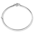 thumbnail image 5 of Auriga Fine Jewelry 925 Sterling Silver Rh-plated Diamond Love Knot Hinged Bangle 6.75" for Women, 5 of 6