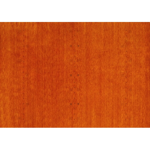 Ahgly Company Machine Washable Indoor Rectangle Abstract Yellow Contemporary Area Rugs, 2' x 4'