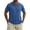 A Blue, variant on Athletic Fit Plain Casual T-Shirt for Men Men's Short Sleeve Button Turndown Collar Pullover Casual And Fashionable Running Top Black L