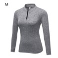 thumbnail image 3 of Chandail à Capuchon à Col Rond pour Femmes d'Hiver Course Exercice Mise en Forme Thermique Fête Banquet Hauts Design Simple Décontracté Couleur Unie Vêtements Chauds Vêtements Gris, 3 of 9