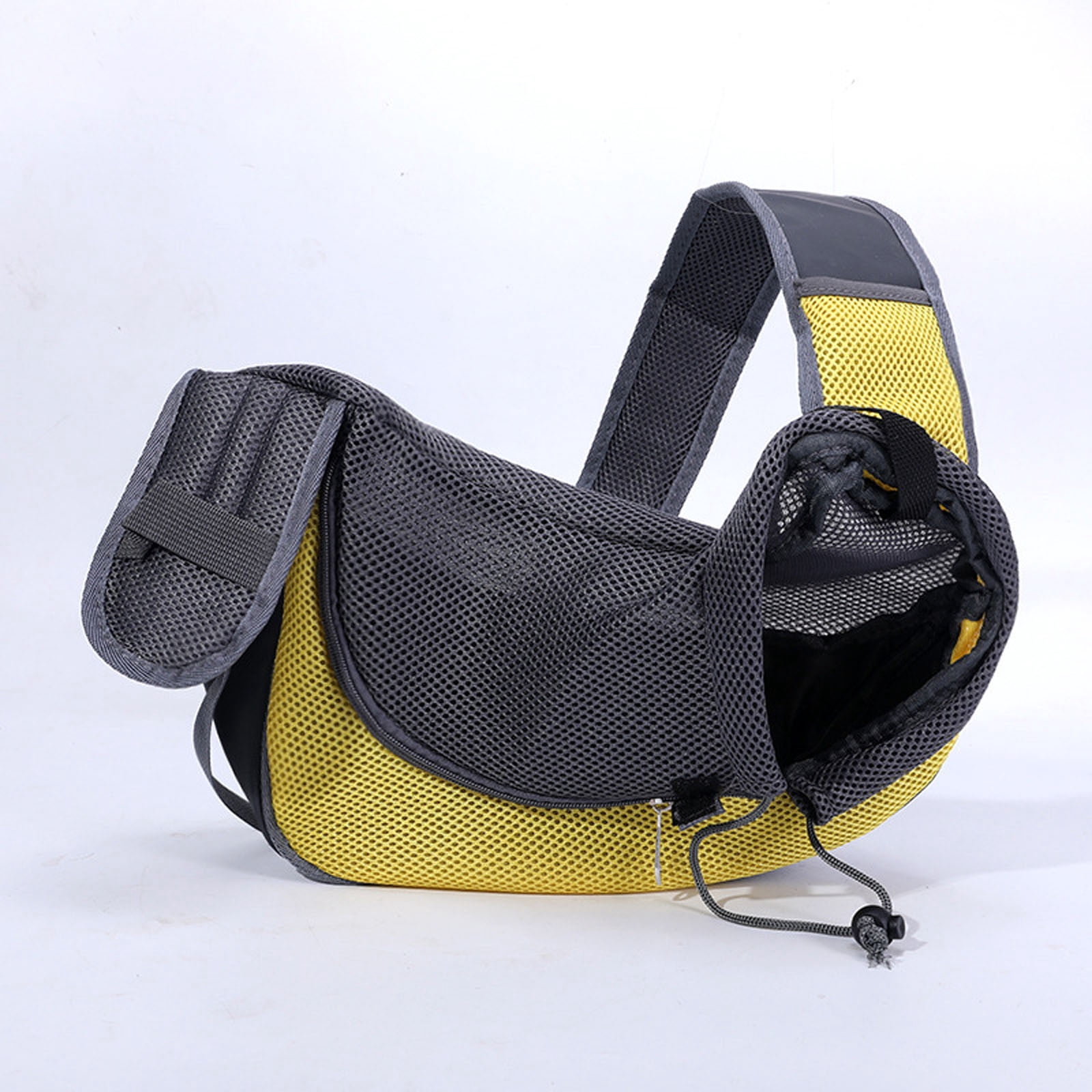Pet Dog Sling Carrier 0-5 lbs, Pet Backpack, Drawstring Dog Papoose with Adjustable Strap, Breathable Mesh Bag for Puppy Cat, Crossbody Satchel Dog Purse for Outdoor Travel Walking