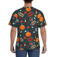 thumbnail image 3 of Bixox Men's Autumn with Pumpkins Printed Short Sleeve Skinny Athletic T-Shirt, 3 of 6