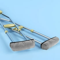 WRITWAA Grey Velour Crutch Pads Ergonomic Design for Armpit Comfort and Protection