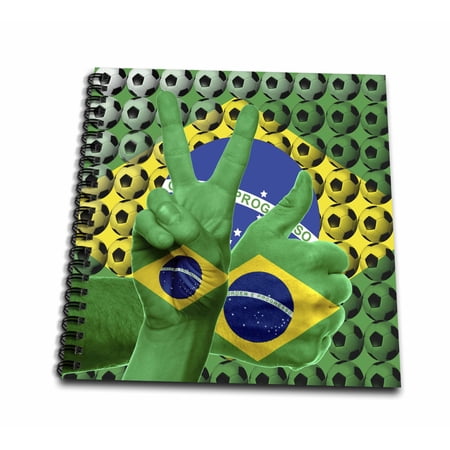 3dRose, Flag of Brazil Pride and Soccer Champions , Mini Notepad 4 x 4 inch