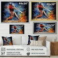 thumbnail image 4 of Designart Sport Baseball framed wall art decor, Sport Baseball framed wall Art, Baseball Swing Of EFlow I , Extra large Modern Gold framed wall art, 44x34 inches Gold Frame, 4 of 5