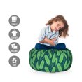 thumbnail image 2 of Tropical Storage Toy Bag Chair, Exotic Banana Palm Leaves Motif Botanical Hipster Jungle Foliage Summer, Stuffed Animal Organizer Washable Bag, Small Size, Fern Green Dark Teal, by Ambesonne, 2 of 3