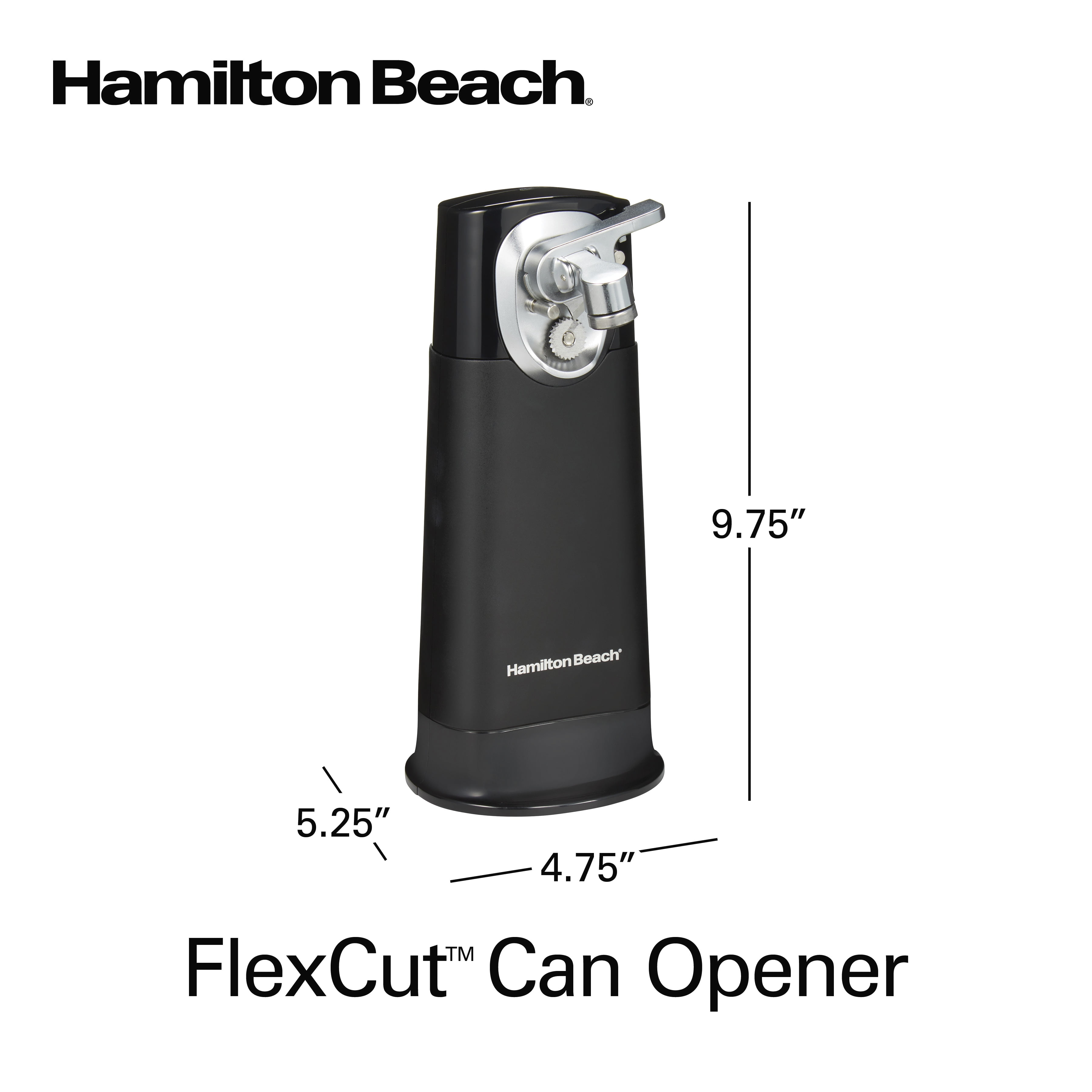  Hamilton Beach 2-in-1 Electric Automatic Can Opener for Kitchen  with Hands-Free Removable Walking Head, Cordless & Rechargeable, Easy-Clean  Detachable Blade and Cutting Lever, Black (76611F) : Home & Kitchen