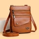 thumbnail image 3 of Mochila con bolsillo grande para teléfono móvil, bolso de mano de piel suave, bandolera portátil, monedero de viaje, bolsillo exterior, ajustable, piel auténtica, para senderismo, viajes, 3 of 8