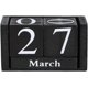 thumbnail image 1 of Wooden Perpetual Calendar Cube Calendar Block Month Date Display Home Office Decor (Black), 1 of 4