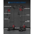 thumbnail image 6 of JoanKaren Power Rack with Dual Pulley System,2000LBS Capacity Home Gym Squat Cage for Strength Training,Includes Multiple Attachments, 6 of 9