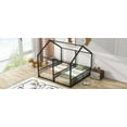 thumbnail image 4 of Metal Twin Size House Platform Beds, Two Shared Beds, Black, 4 of 12