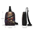 thumbnail image 4 of Lsque The Binding of Isaac Pattern Chest Package – Foldable Waterproof Chest Bag with Adjustable Shoulder Strap, Double Zipper Compartments & D-Buckle Design, 4 of 7