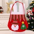 thumbnail image 4 of Injueey Bolso de mano con patrón de Papá Noel para regalo, bolsa elástica ligera para caramelos, paquete con cordón de muñeco de nieve, adornos Kits de decoración para fiestas Los ancianos Injueey HA069620-01, 4 of 6