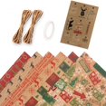 thumbnail image 7 of CCOCC 2026 New Christmas Wrapping Paper Jumbo Rolls Xmas Gifts Packing Supplies Vintage Christmas Wrapping Papers 70Cm X 50Cm Gifts Wrap Paper, 7 of 7