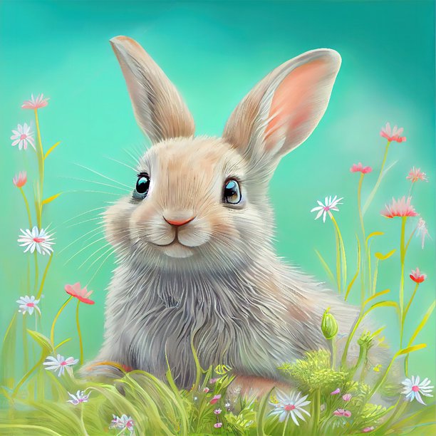 Diamond Painting 5D DIY Full Round Drill Rabbit Kit Decoración del hogar Art Craft(2) Hugtrwg Para estrenar