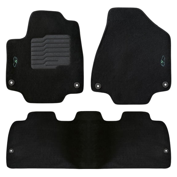 ecoMats Carpet Floor Mats for 2017 to 2026 Pacifica Hybrid (Not for Gas Models), Front and Rear, Black