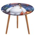 thumbnail image 1 of Baymax: Grandes héroes-theme Fitted Round Tablecloths Elastic Edged Table Covers Waterproof Table Cloth for Kitchen Holiday Party Tables Decor 120cm, 1 of 6
