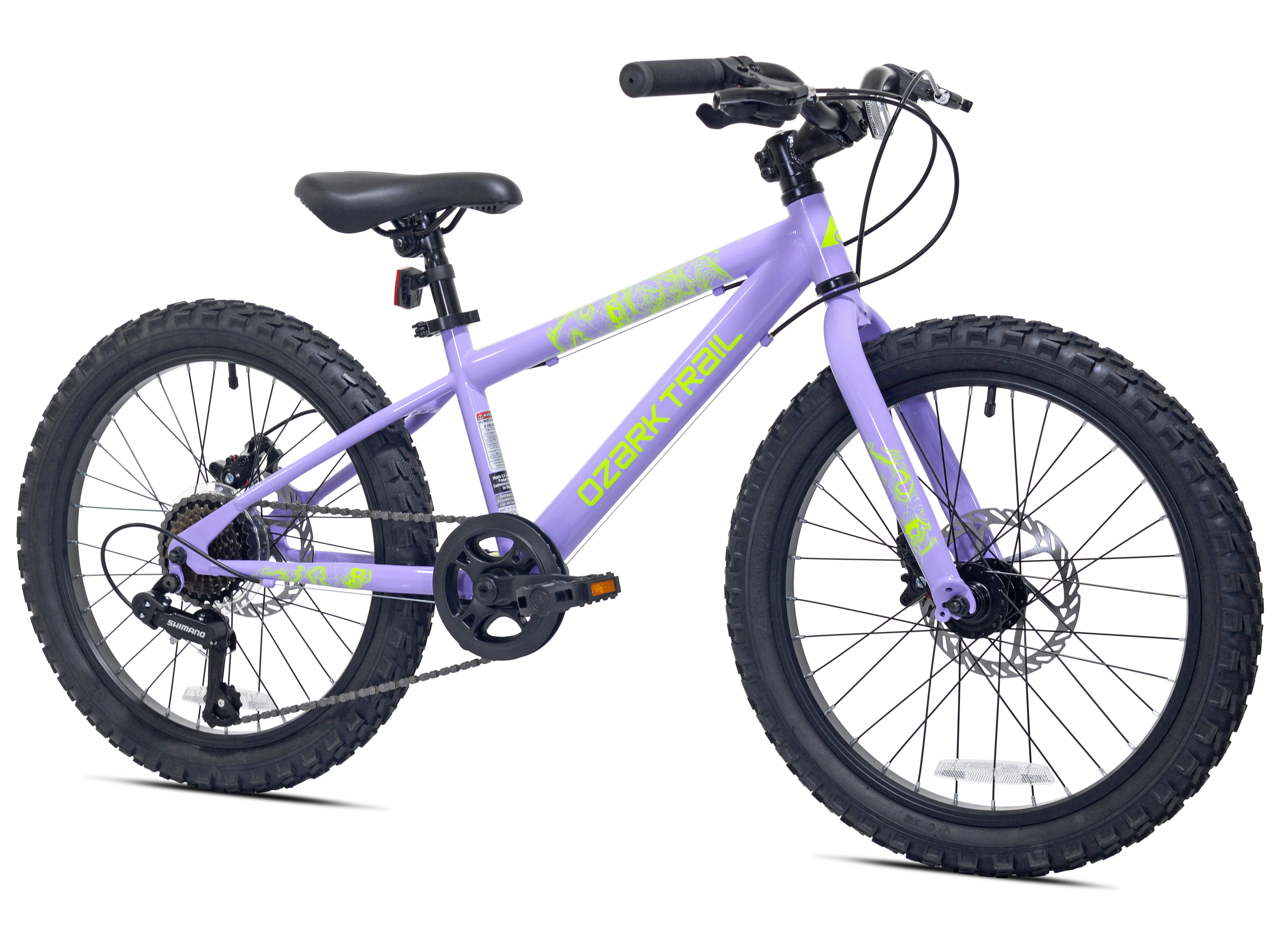 Ozark Trail 20" Mountain Bicycle, 7 Speed, Fits Rider 3'11"-4'4", Purple, Teen, Unisex, Online Only