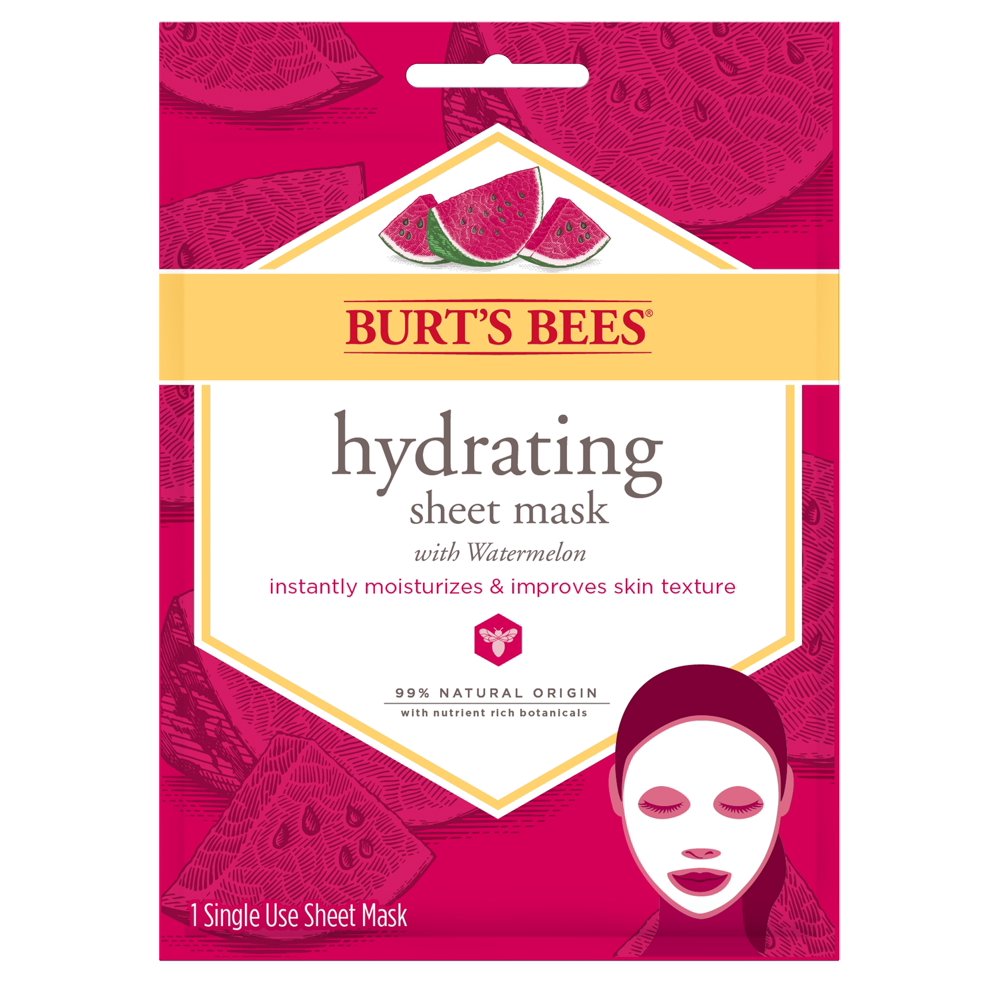 Burt's Bees Hydrating Sheet Mask with Watermelon, 1 Piece