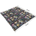 thumbnail image 4 of Day Of the Dead Halloween Pattern Blanket,Comfortable Soft Lamb Wool Throw Blanket,All Season,Warm Lightweight Blankets for Sofa Bed Couch Living Room Chair,50"x60", 4 of 4