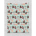 thumbnail image 1 of Love Tapestry, Valentines Day Themed Heart Holding Animals of the World Iguana Penguin and Raccoon, Wall Hanging for Bedroom Living Room Dorm Decor, 40W X 60L Inches, Multicolor, by Ambesonne, 1 of 2