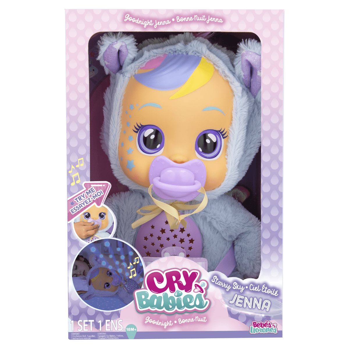 Cry Babies Goodnight Starry Sky Jenna 12 inch Doll with Starry Sky Projection! - image 8 of 10