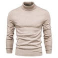 thumbnail image 4 of Men sweater casual men's solid color pullover turtleneck men's casual sweater sweater, 4 of 6