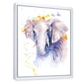 thumbnail image 3 of Designart 'Portrait of An Elephant Yellow and Blue Strokes' Farmhouse Framed Canvas Wall Art Print, 3 of 5