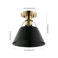 thumbnail image 3 of SAFAVIEH Mazelle 12 in. Industrial Brass Iron Mount Light with Black Iron Shade, 3 of 13