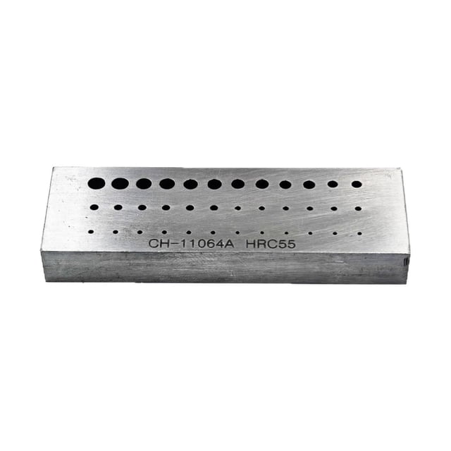 Remachadora de 36 agujeros, bloque de remachado, herramienta para hacer joyas, perforadora de agujeros de acero rectangular compacta para piezas de