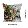 thumbnail image 3 of HCBY Christmas Winter Maltese Decorative Throw Pillow Covers, Dog Terrier Decorative Throw Pillows, Snowflake Porch Outdoor Pillowcase, Sofa Couch Cushion Case Home Decor Gift, 3 of 6