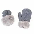 thumbnail image 4 of Kids Winter Hat Gloves Scarf Set,Girls Toddler Children Hats Beanie with Pom Knit Neck Warmer Gaiter Mittens Fleece Lined Set, 4 of 9